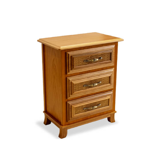 Mesa de Cabeceira Austriaca com 3 gavetas
